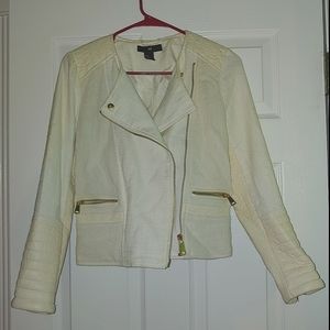 Moto Jacket w/ gold and leather accents